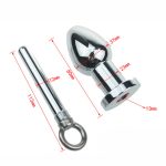 Silver Ring Tail Metal Anal Shower Enema Water Nozzle Plug Head Cleaning Sex Toys Stainless Steel Butt - 4