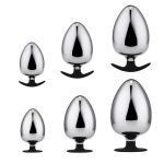 Stainless Steel Solid Big Anal Plug Prostate Massage Sex Expander Huge Butt Go Out Strap On Buttplug Balls
