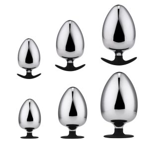 Stainless Steel Solid Big Anal Plug Prostate Massage Sex Expander Huge Butt Go Out Strap On Buttplug Balls