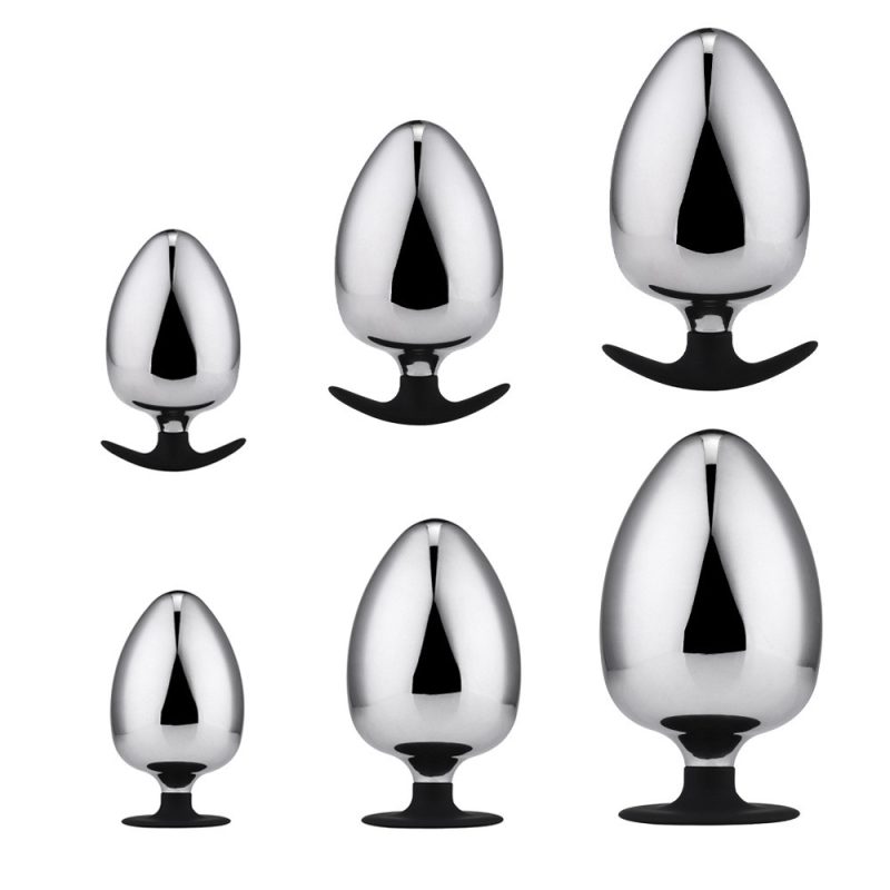 Stainless Steel Solid Big Anal Plug Prostate Massage Sex Expander Huge Butt Go Out Strap On Buttplug Balls