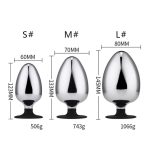 Stainless Steel Solid Big Anal Plug Prostate Massage Sex Expander Huge Butt Go Out Strap On Buttplug Balls - 3