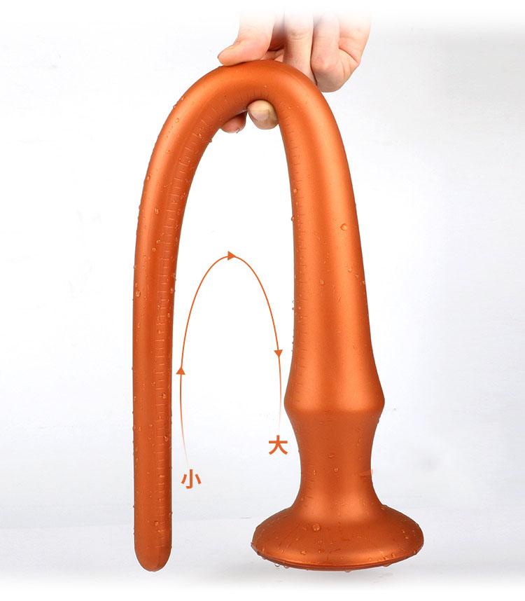 Extra Long Gold Smooth Anal Plug Prostate Massager Bdsm Whip Sex Toy For Men Women Gay - 1