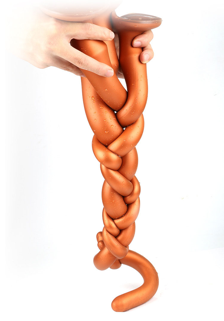 Extra Long Gold Smooth Anal Plug Prostate Massager Bdsm Whip Sex Toy For Men Women Gay - 6