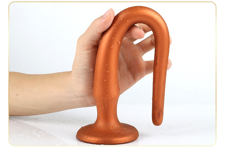 Extra Long Gold Smooth Anal Plug Prostate Massager Bdsm Whip Sex Toy For Men Women Gay - 7