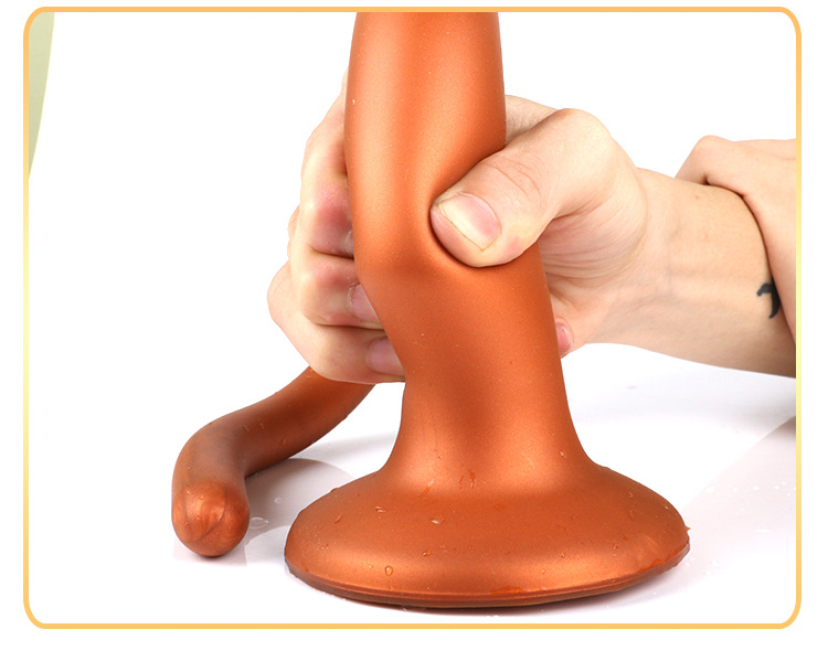 Extra Long Gold Smooth Anal Plug Prostate Massager Bdsm Whip Sex Toy For Men Women Gay - 10