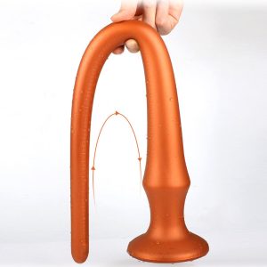 Super Long Gold Smooth Big Butt Plug Anal Sex Whip Prostate Massage Dilatador Gay Toys Vagian For Women Men