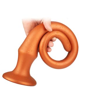 Super Long Gold Smooth Big Butt Plug Anal Sex Whip Prostate Massage Dilatador Gay Toys Vagian For Women Men - 2