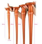 Super Long Gold Smooth Big Butt Plug Anal Sex Whip Prostate Massage Dilatador Gay Toys Vagian For Women Men - 6