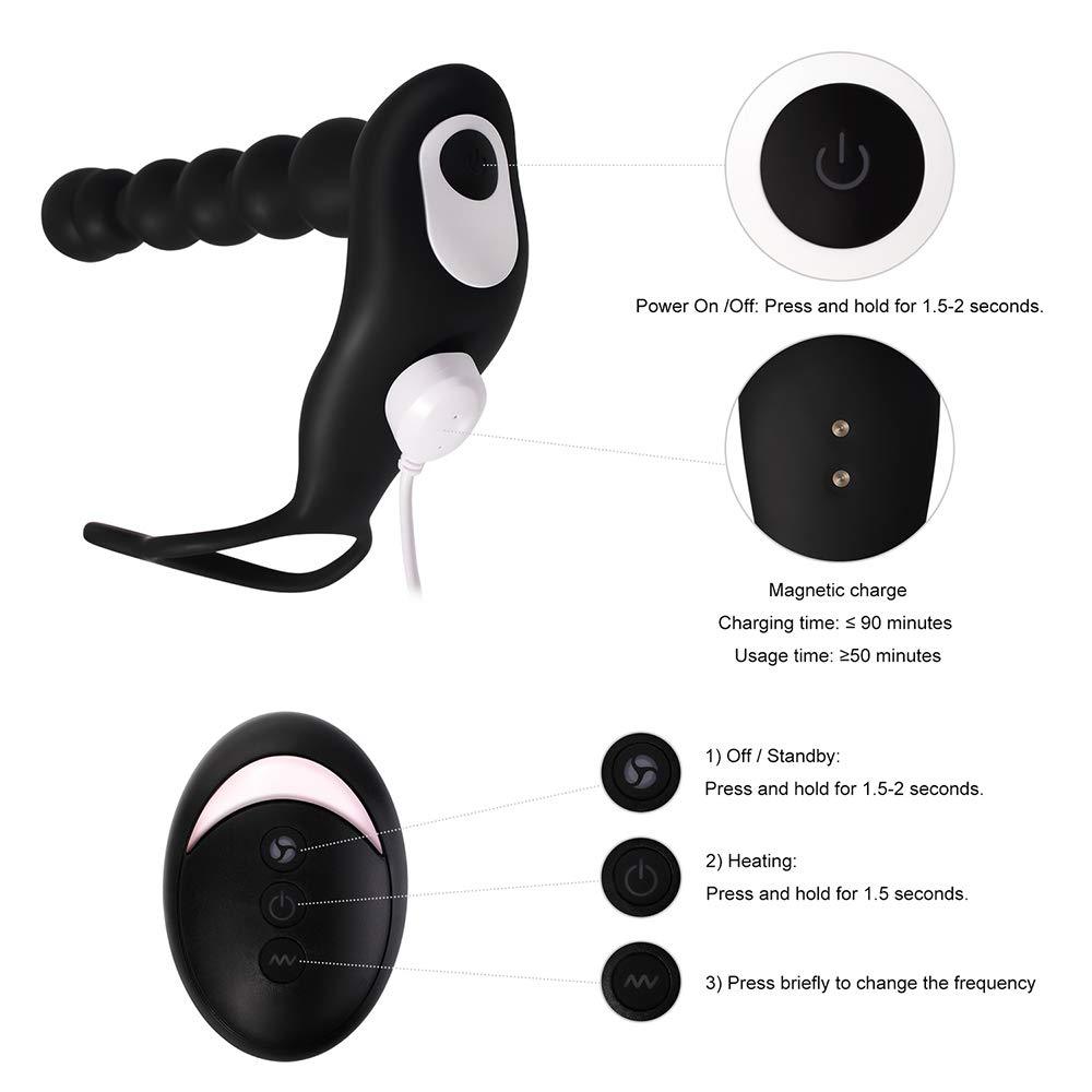 Wireless Usb Charged Prostate Massager Waterproof Anal Vibrator For Men With 9speed Vibrations Gay Butt Plugs - 1