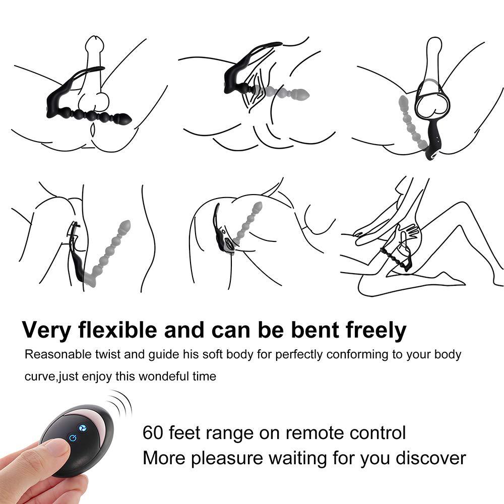 Wireless Usb Charged Prostate Massager Waterproof Anal Vibrator For Men With 9speed Vibrations Gay Butt Plugs - 3