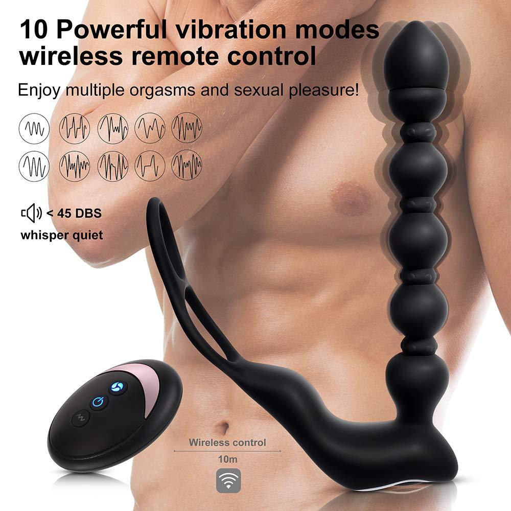 Wireless Usb Charged Prostate Massager Waterproof Anal Vibrator For Men With 9speed Vibrations Gay Butt Plugs - 4