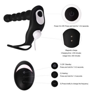 Wireless Anal Sex Toys For Men Gay Butt Plugs Prostata Massage Vibrator Waterproof And 9 Speed Vibrations Usb Charge - 2