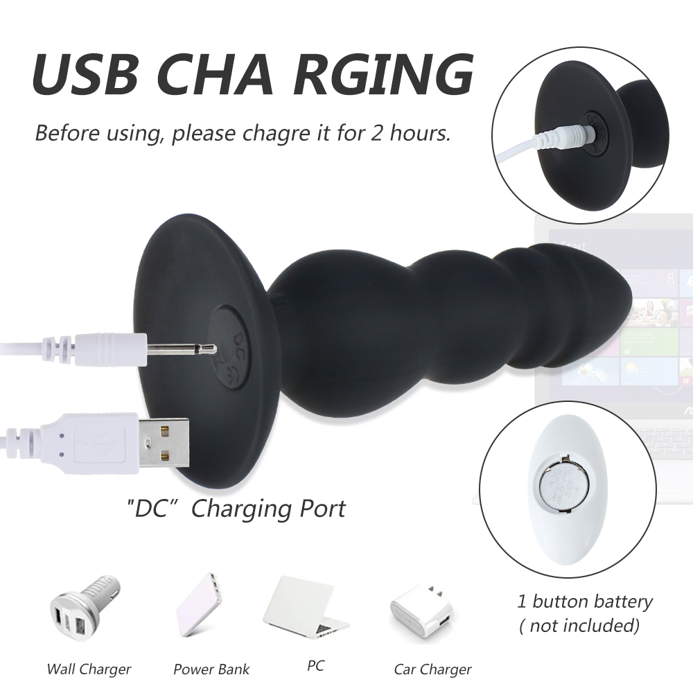 Male Prostate Massager Remotecontrolled Anal Plug Vibrator Gspot Stimulator Vibrating Sex Toy - 6