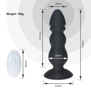 Powerful Remote Control Anal Plug Vibrator Male Prostate Massager Butt Anus Vibrating Sex Toy For Men G-spot Stimulate - 2