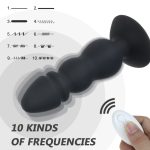 Powerful Remote Control Anal Plug Vibrator Male Prostate Massager Butt Anus Vibrating Sex Toy For Men G-spot Stimulate - 4