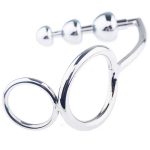 3 Size Stainless Steel Anal Hook Prostate Massager Cock Ring Butt Plug Chastity Lock Fetish Gay Metal Sex Tools For Couples - 6