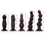 Silicone Prostate Massage Vibration Anal Dildo 5size Big Beads Butt Plug G Spot Stimulate Sex Toys For Couples - 2