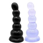 Transparent Crystal Butt Plug Big Anal Beads With Suction Cup G-spot Stimulation Training Adult Sex Toys For Men Woman
