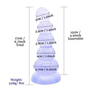 Transparent Crystal Butt Plug Big Anal Beads With Suction Cup G-spot Stimulation Training Adult Sex Toys For Men Woman - 2