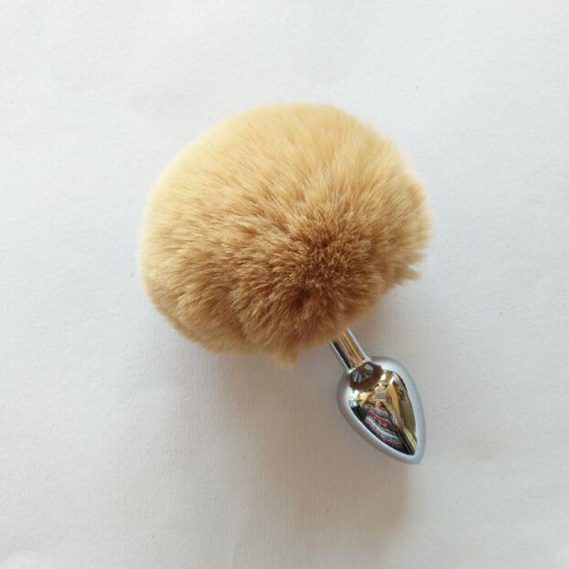 Small Size Metal Rabbit Tail Anal Masturbator Plug Unisex Adult Sex Toy Alloy Bunny Butt Plug - 7
