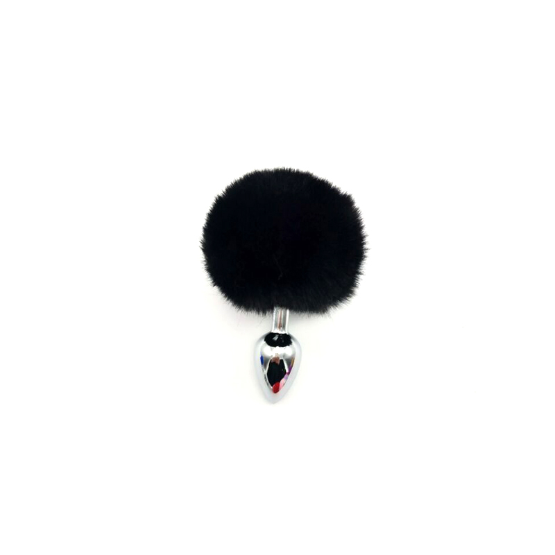 Small Size Metal Rabbit Tail Anal Masturbator Plug Unisex Adult Sex Toy Alloy Bunny Butt Plug - 9
