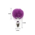 Anal Masturbator Small Size Metal Rabbit Tail Plug Alloy Bunny Butt Sex Toys For Women Men Adult Products - 6