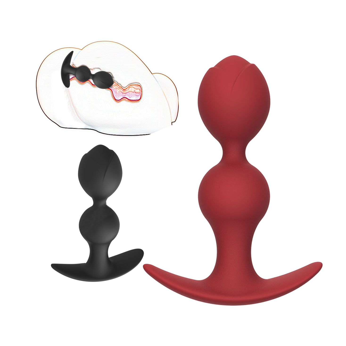 Silicone Anal Plug Bead Smooth Prostate Massager Unisex Adult Pleasure Toy Suitable For Men Women Gay - 1