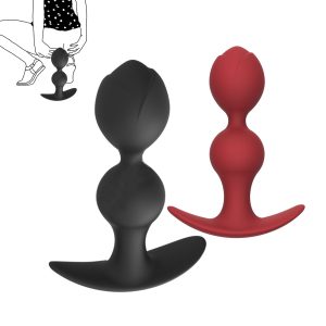 Silicone Anal Plug Bead With Metal Ball Smooth Butt Plugs Prostate Massager Buttplug Adult Sex Toys For Men Women Gay