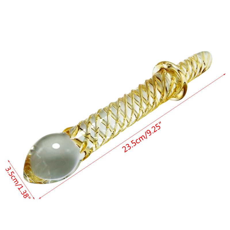 Female Crystal Glass Dildo Designed Gspot Stimulator Anal Play Masturbator Love Design Bodysafe Sex Toy - 5