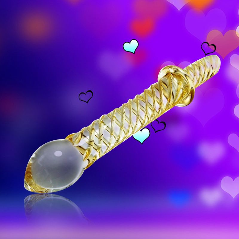 Female Crystal Glass Dildo Designed Gspot Stimulator Anal Play Masturbator Love Design Bodysafe Sex Toy - 6