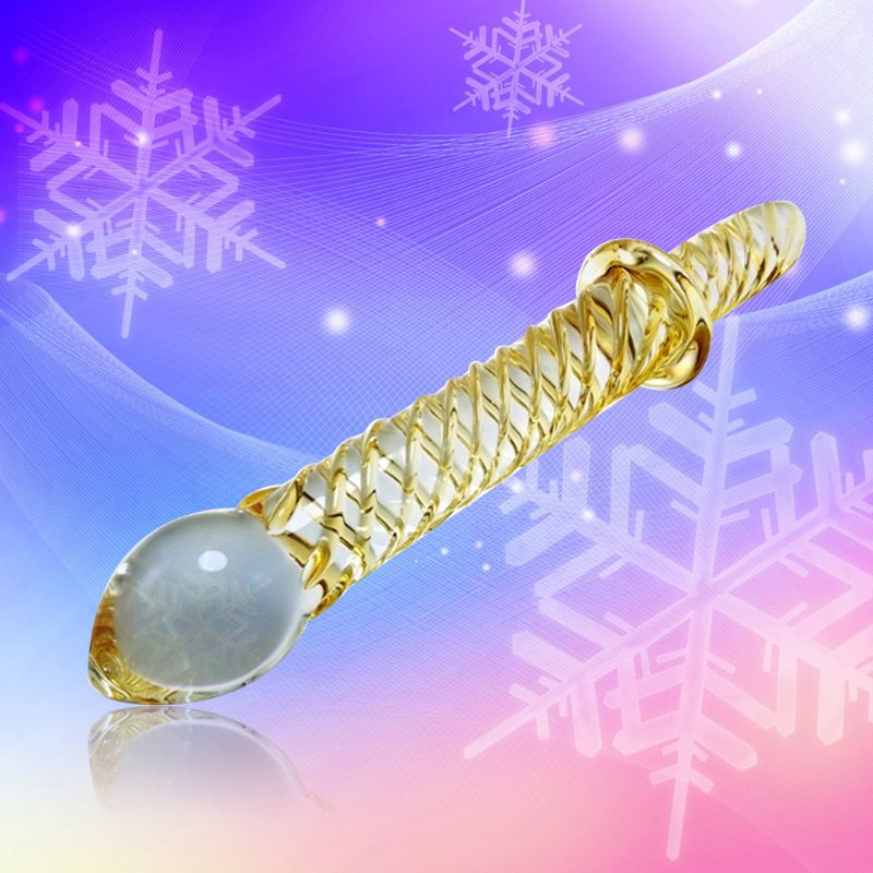 Female Crystal Glass Dildo Designed Gspot Stimulator Anal Play Masturbator Love Design Bodysafe Sex Toy - 7