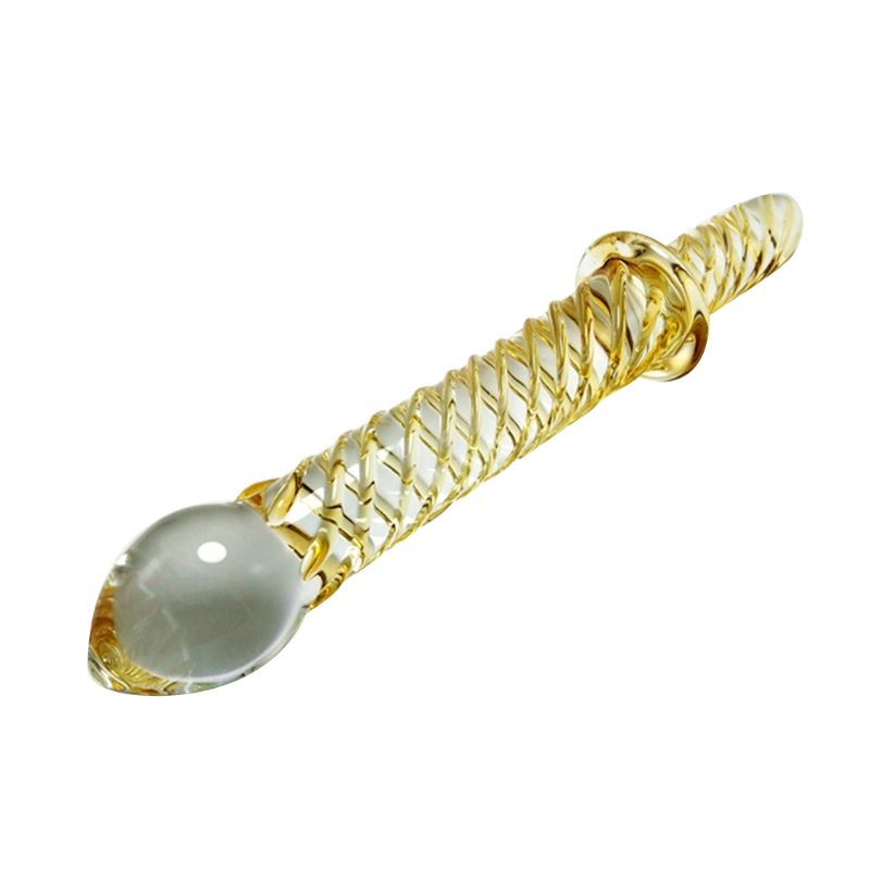Female Crystal Glass Dildo Designed Gspot Stimulator Anal Play Masturbator Love Design Bodysafe Sex Toy - 8