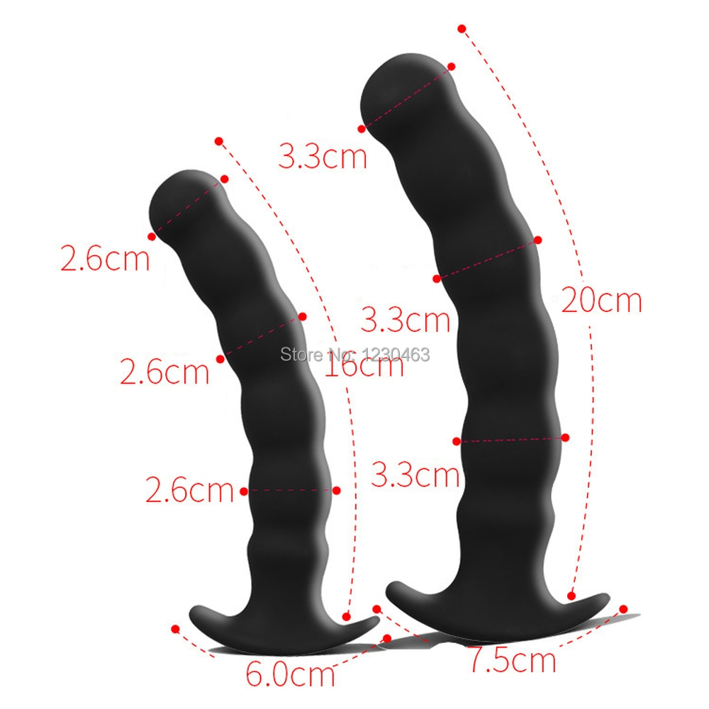 Silicone Prostate Massager Anal Beads Dildo Butt Plug Male Masturbation Toy Large Small Sizes Suitable For Men Couples Gay - 2
