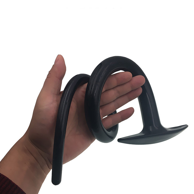 Extralong 100cm Black Silicone Dildo Dual Purpose Analvaginal Stimulation Unisex Adult Sex Toy Butt Plug - 14