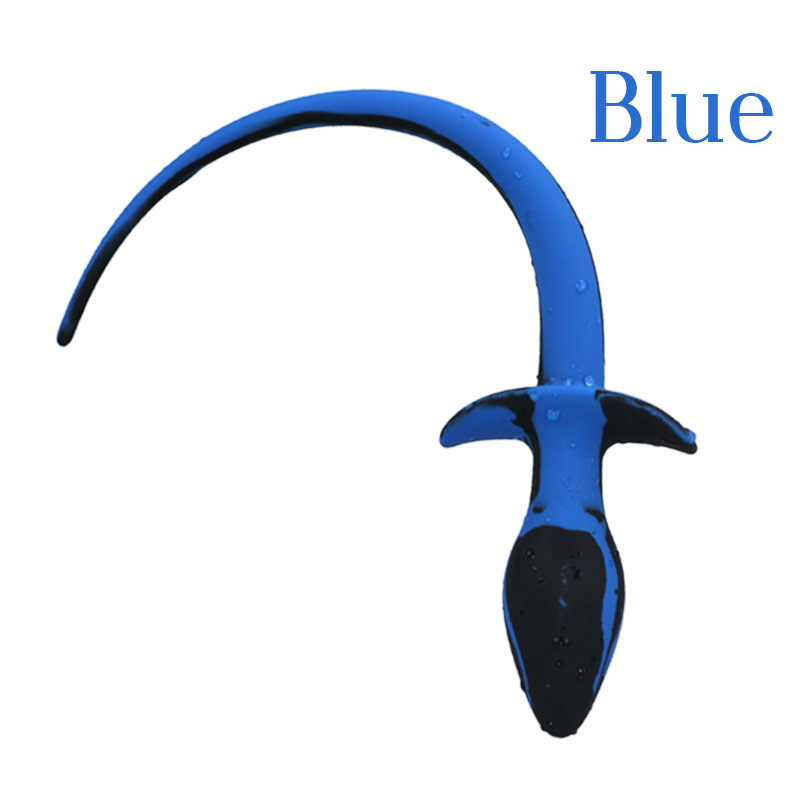 Unisex Redblue Silicone Anal Plug Bdsm Tail Dildo For Gspot Stimulation Anus Massage Expansion Adult Pleasure Toy For Men Women - 1