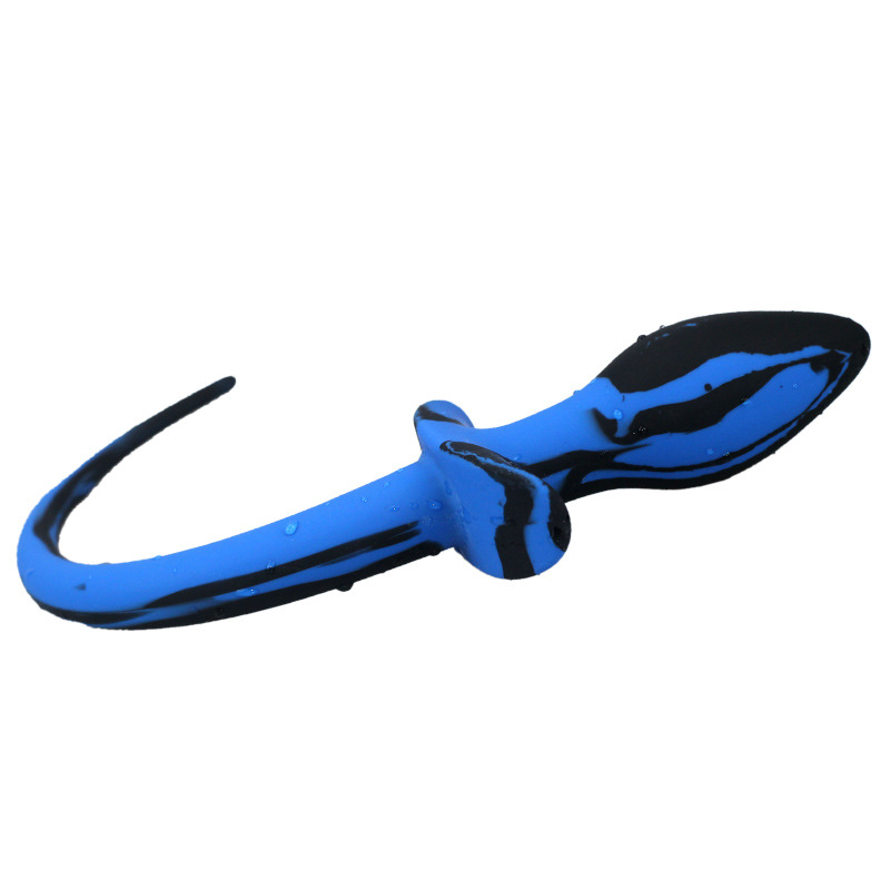 Unisex Redblue Silicone Anal Plug Bdsm Tail Dildo For Gspot Stimulation Anus Massage Expansion Adult Pleasure Toy For Men Women - 3