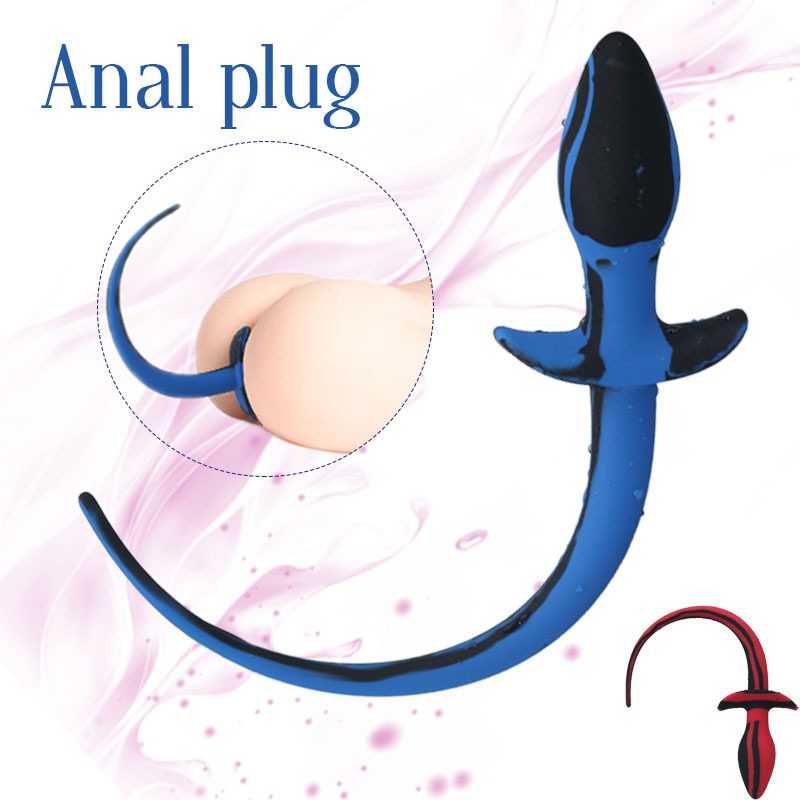 Unisex Redblue Silicone Anal Plug Bdsm Tail Dildo For Gspot Stimulation Anus Massage Expansion Adult Pleasure Toy For Men Women - 4