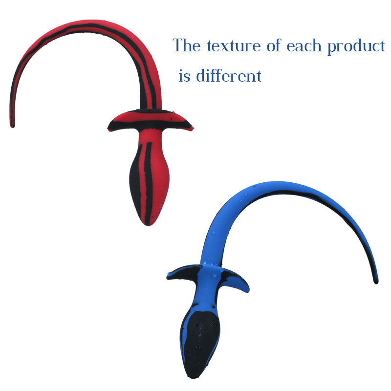 Unisex Redblue Silicone Anal Plug Bdsm Tail Dildo For Gspot Stimulation Anus Massage Expansion Adult Pleasure Toy For Men Women - 9