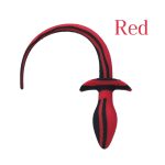 Red Blue Silicone Dog Tail Anal Plug Dildo Women And Men Gay Sex Bdsm Game Massage G-spot Stimulate Anus Expansion Adult Toy - 3