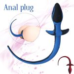 Red Blue Silicone Dog Tail Anal Plug Dildo Women And Men Gay Sex Bdsm Game Massage G-spot Stimulate Anus Expansion Adult Toy - 6