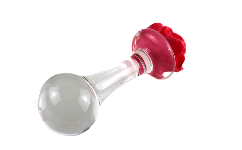 Rose Glass Anal Dildo Set 3 Pcs Gspot Stimulator Womens Erotic Massager Butt Plug Sex Toys - 5