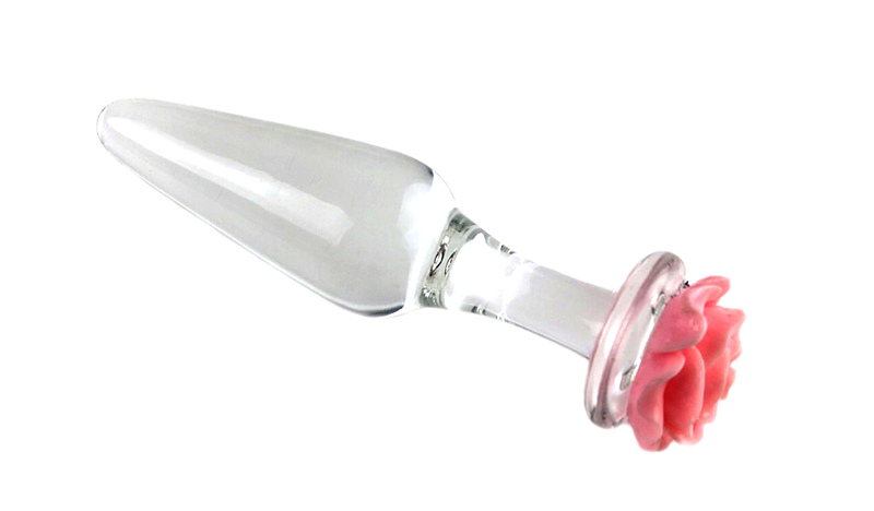Rose Glass Anal Dildo Set 3 Pcs Gspot Stimulator Womens Erotic Massager Butt Plug Sex Toys - 11