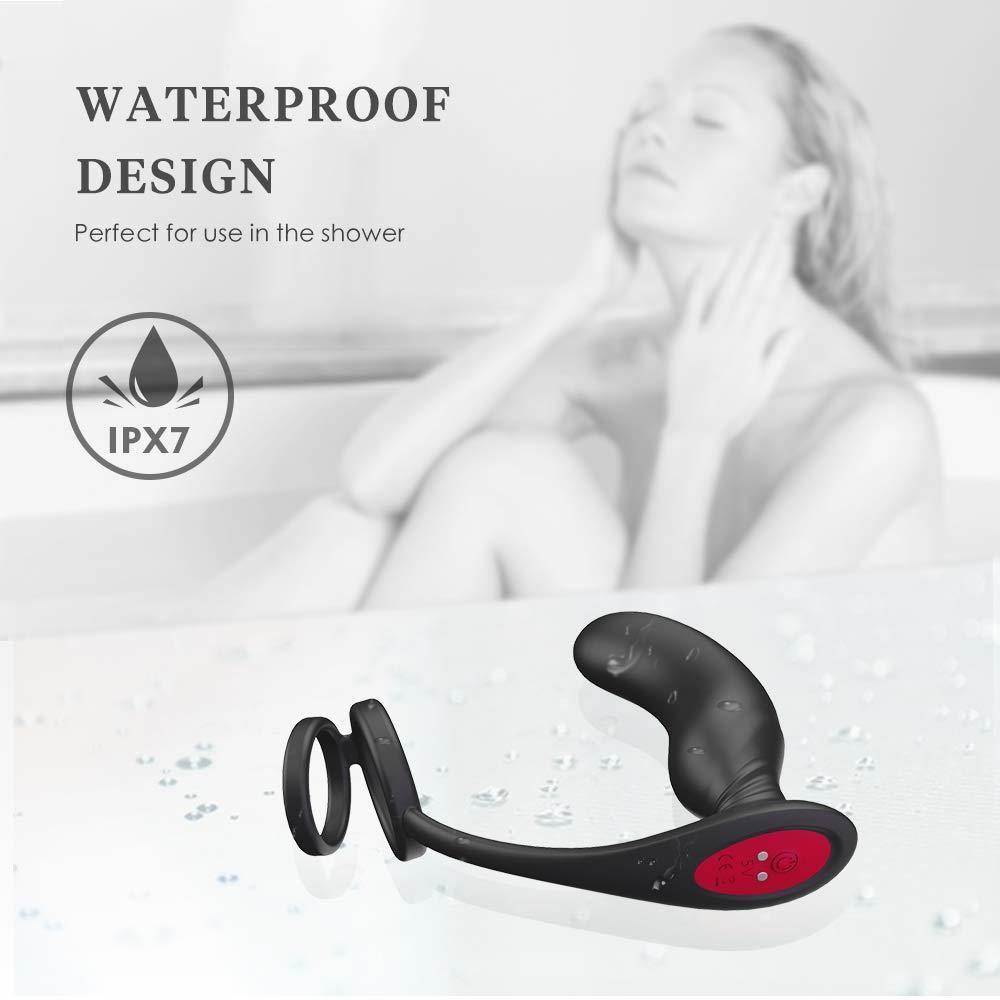 Rechargeable 9mode Wireless Vibrator Ring Waterproof Silicone Gspot Stimulator For Men Remotecontrolled - 5