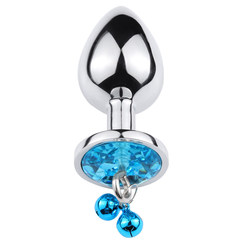 Stainless Steel Adult Anal Plug With Bell Leather Traction Chain Sml Sizes Erotic Stimulation Toy - 4