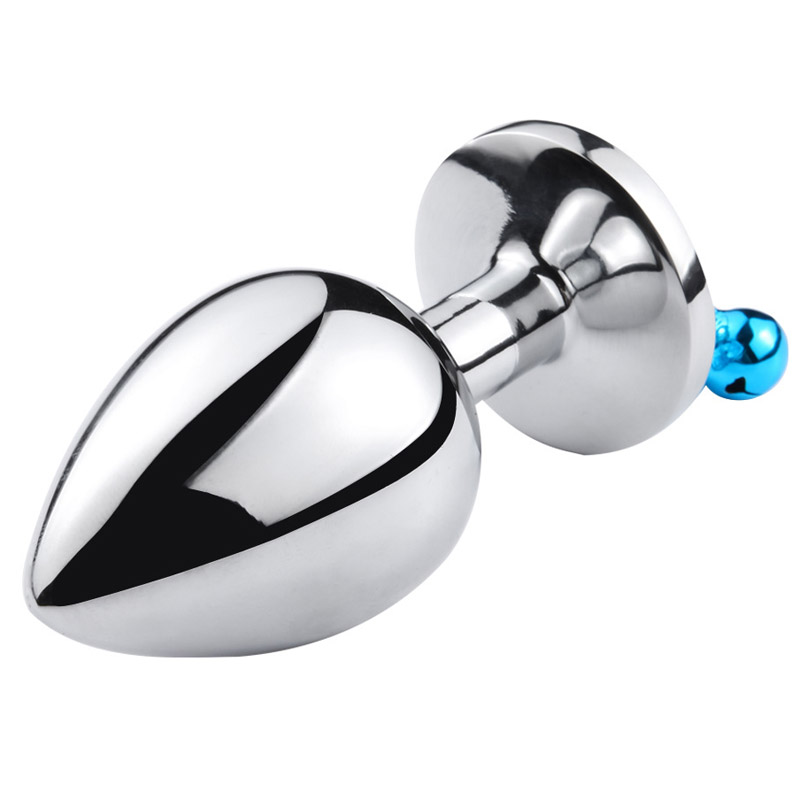 Stainless Steel Adult Anal Plug With Bell Leather Traction Chain Sml Sizes Erotic Stimulation Toy - 6