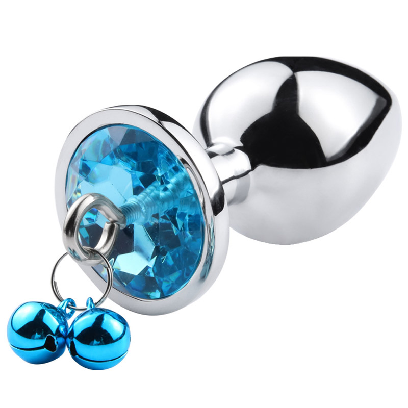 Stainless Steel Adult Anal Plug With Bell Leather Traction Chain Sml Sizes Erotic Stimulation Toy - 7