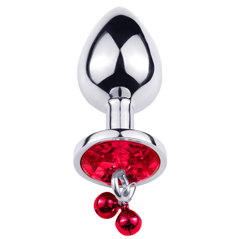 Stainless Steel Adult Anal Plug With Bell Leather Traction Chain Sml Sizes Erotic Stimulation Toy - 11