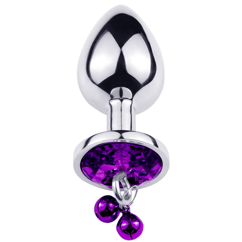 Stainless Steel Adult Anal Plug With Bell Leather Traction Chain Sml Sizes Erotic Stimulation Toy - 17