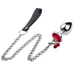 Stainless Steel Slave Sex Anal Plug With Bell Leather Traction Chain S M L Buttplug Adults Toys Stimulatio