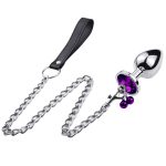 Stainless Steel Slave Sex Anal Plug With Bell Leather Traction Chain S M L Buttplug Adults Toys Stimulatio - 5